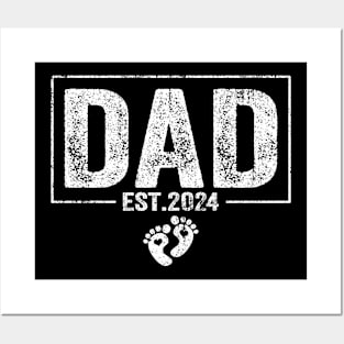 Dad Est. 2024 Expect Baby 2024, Father 2024 New Dad 2024 Posters and Art